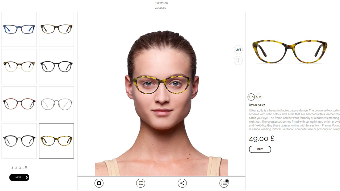 Virtual try-on integration by Yellow Pixel Ecommerce Agency