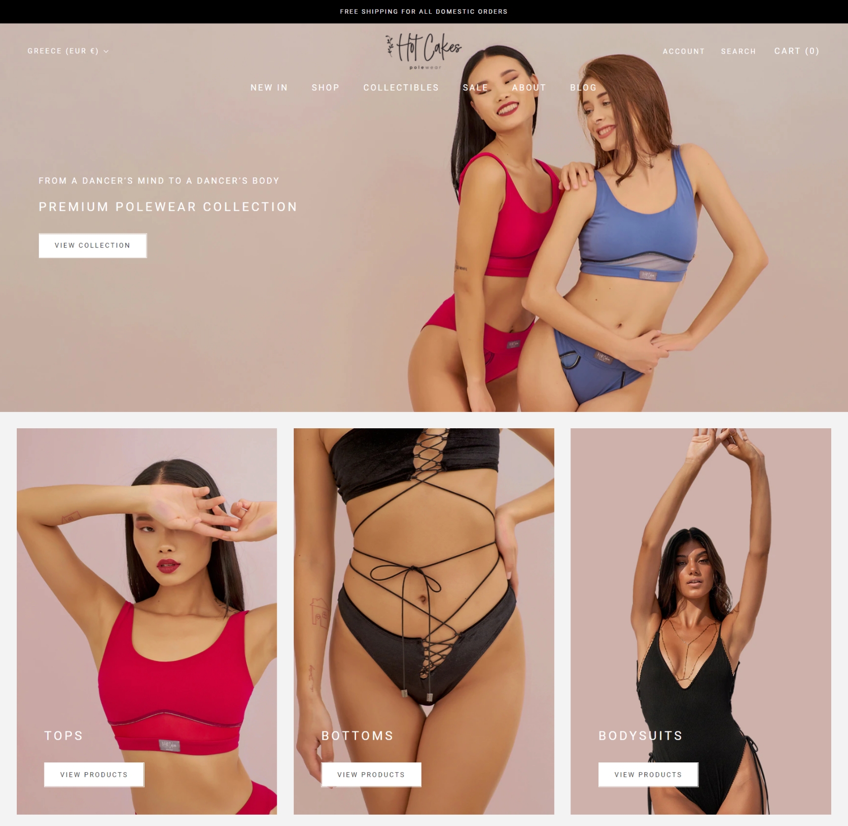 Hotcakes Polewear Shopify Website Design Snapshot
